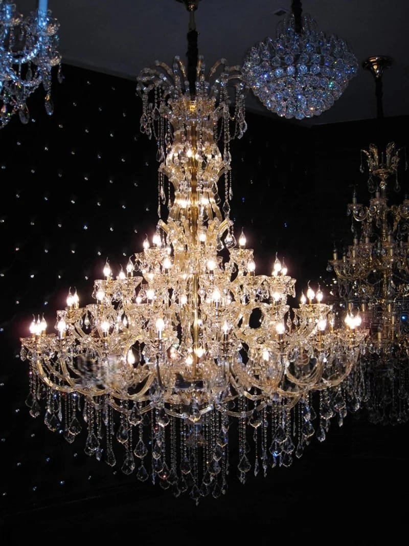Hotel Extra Large Crystal Chandelier Modern Lamp Luxury