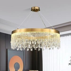 Crystal Hanging Chandelier Living Room Luxury