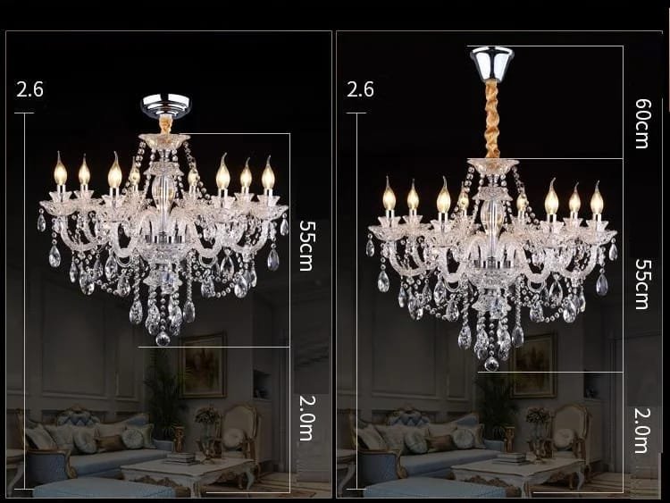 Modern Crystal Chandelier Lighting Fixture for Living Room