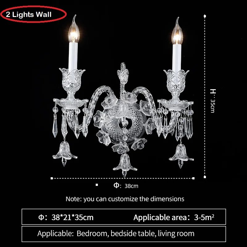 2 Lights wall lamp