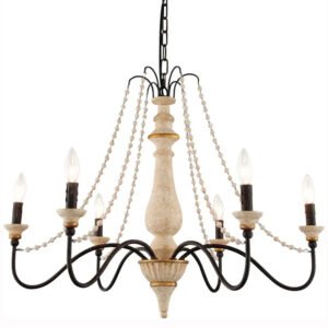 American Style Rural Chandelier Living Room Dining Room Bedroom Study Cafa 6 Head