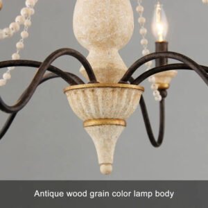 American Style Rural Chandelier Living Room Dining Room Bedroom Study Cafa 6 Head