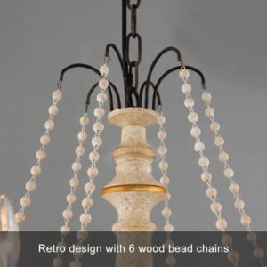 American Style Rural Chandelier Living Room Dining Room Bedroom Study Cafa 6 Head