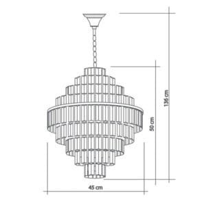 Vintage florence belle crystal chandelier lighting