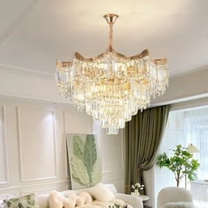 High Ceiling Stairwell Crystal Chandelier Modern Lighting