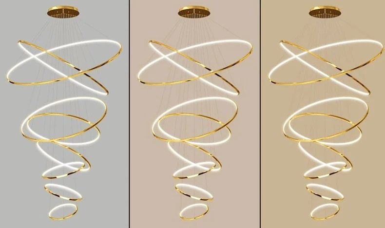 Modern LED Ring Pendant Lights hanging chandelier lamps
