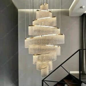 Crystal Chandelier Stair Pendant Lights Interior Lighting