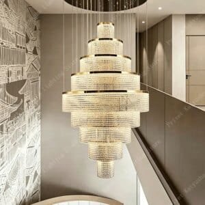 Crystal Chandelier Stair Pendant Lights Interior Lighting