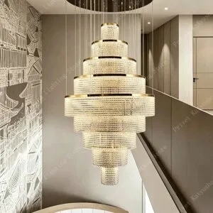 Crystal Chandelier Stair Pendant Lights Interior Lighting