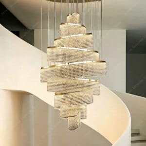 Crystal Chandelier Stair Pendant Lights Interior Lighting