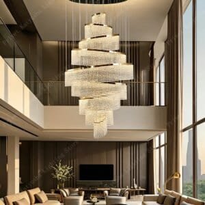 Crystal Chandelier Stair Pendant Lights Interior Lighting