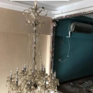 Long Stair Chandelier Crystal