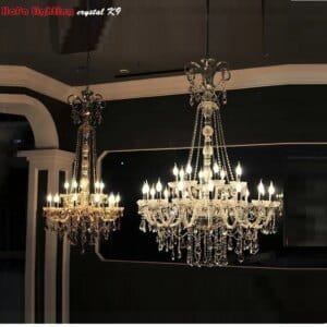 Long Stair Chandelier Crystal