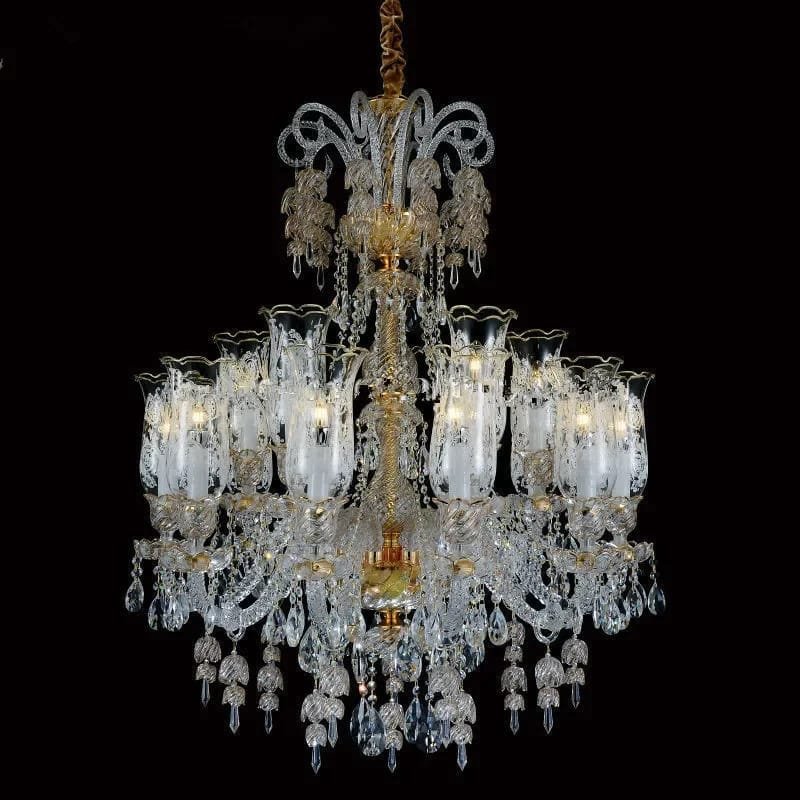 Vintage Crystal Lamp Modern Family Set Chandeliers Living Room Value