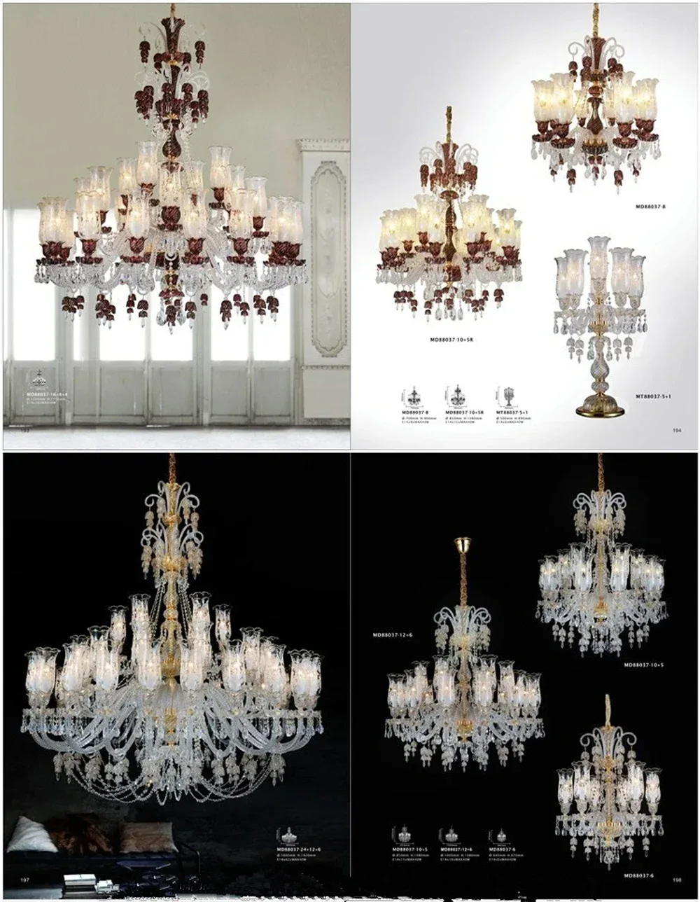 Vintage Crystal Lamp Modern Family Set Chandeliers Living Room Value