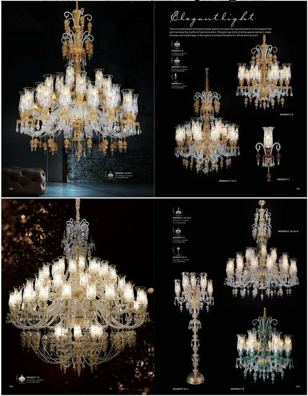 Vintage Crystal Lamp Modern Family Set Chandeliers Living Room Value
